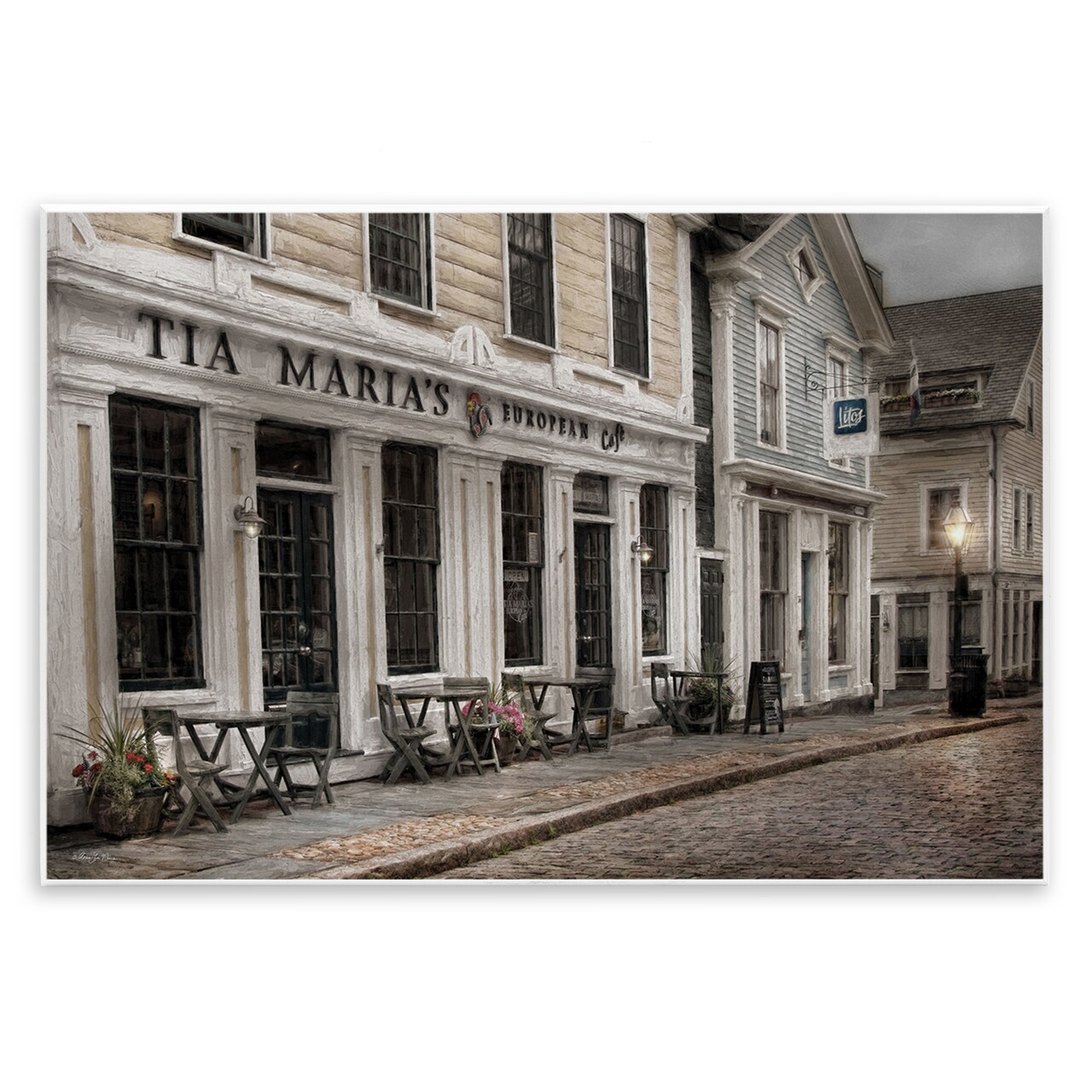 Stupell Industries European Cafe Architecture Wall Plaque Design by Robin-Lee Viera